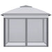 Image of an Outsunny Modern Pop Up Garden Gazebo With Mesh Side, Grey