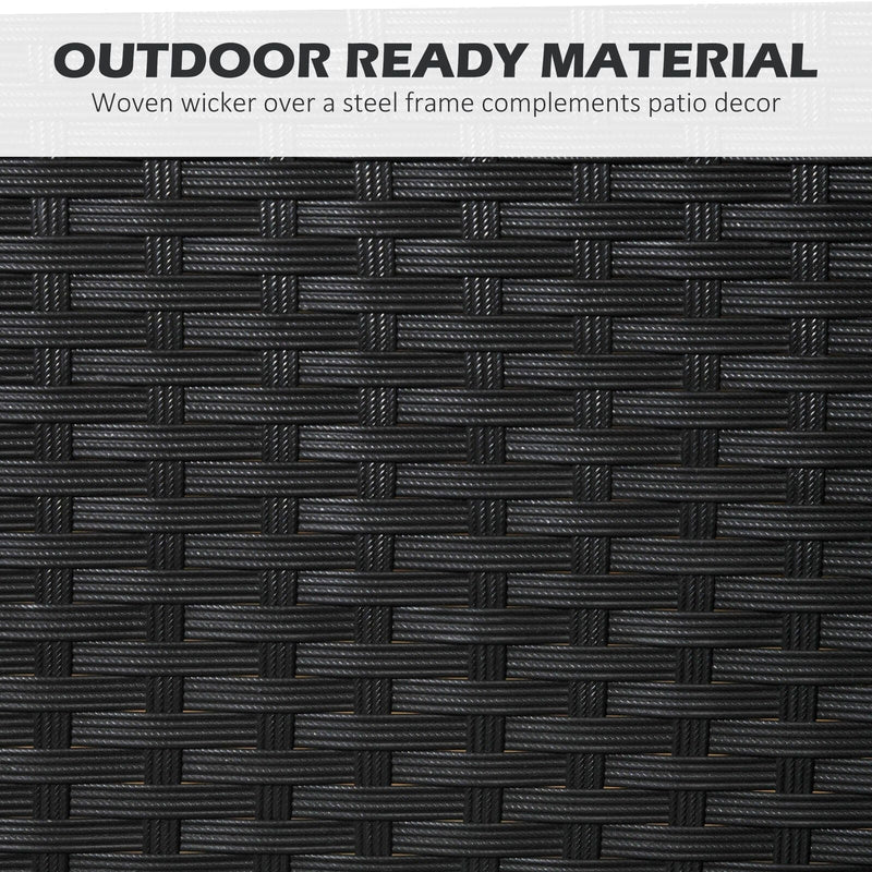 Image of an Outsunny 4 Seat Patio Dining Set, Black