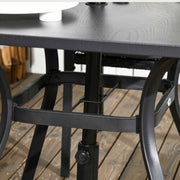 Image of an Outsunny 4 Seat Patio Dining Set, Black
