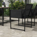 Image of an Outsunny 4 Seat Space Saving Patio Dining Set, Black