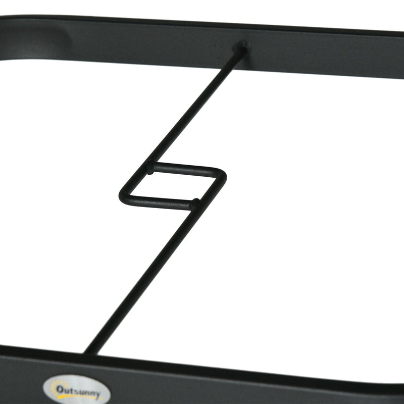 Image of an Outsunny 4 Seater Patio Dining Set, Black