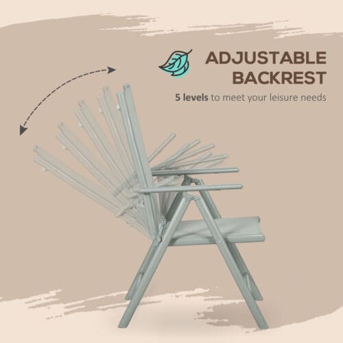 Image of Outsunny 6 Seat Patio Dining Set, Rectangular Table, 