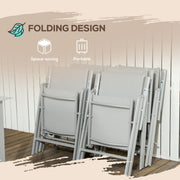 Image of Outsunny 6 Seat Patio Dining Set, Rectangular Table, 