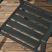 Image of a 6 Seater Metal Garden Dining Set, Black 