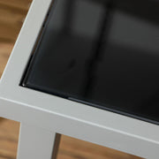 Image of an Outsunny 6 Seater Patio Dining Set, Mesh Seats Black