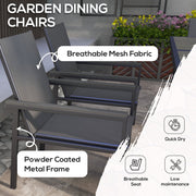 Image of an Outsunny Contemporary 6 Seat Patio Dining Set, Grey