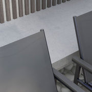 Image of an Outsunny Contemporary 6 Seat Patio Dining Set, Grey