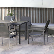 Image of an Outsunny Contemporary 6 Seat Patio Dining Set, Grey