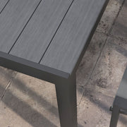 Image of an Outsunny Modern 6 Seater Patio Dining Set, Light Grey