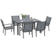 Image of an Outsunny Modern 6 Seater Patio Dining Set, Light Grey