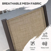 Image of an Outsunny 6 Seater Patio Dining Set, Khaki