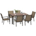 Image of an Outsunny 6 Seater Patio Dining Set, Khaki
