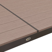 Image of an Outsunny 6 Seater Patio Dining Set, Khaki