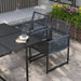 Image of an Outsunny Space Saving 4 Seat Patio Dining Set, Grey