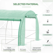 Image of a green 4 meter by 3 meter poly tunnel greenhouse