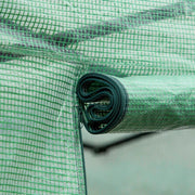 Image of a green 4 meter by 3 meter poly tunnel greenhouse