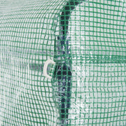 Image of a green 4 meter by 3 meter poly tunnel greenhouse