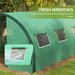 Image of a Green Outsunny Poly Tunnel Greenhouse