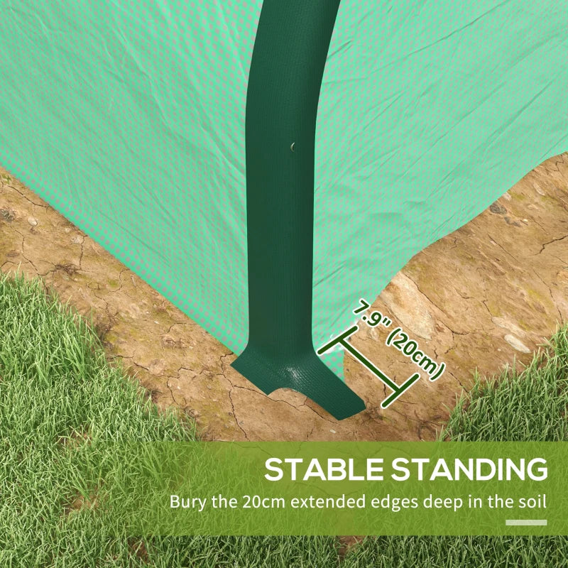 Image of a Green Outsunny Poly Tunnel Greenhouse