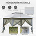 Image of an Outsunny Pop Up Garden Gazebo With Sides, 3.6m x 3.6m, Grey