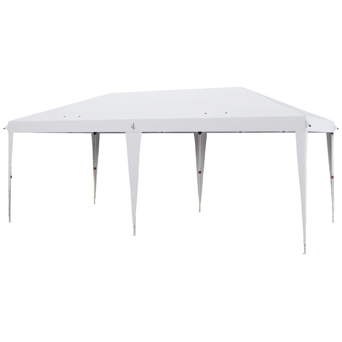 Image of an Outsunny Pop Up Gazebo 6m x 3m, White