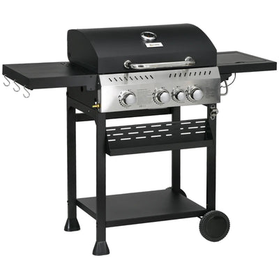 Gas BBQ 3 Burner With Side Burner Outsunny