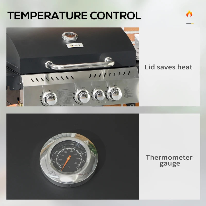 Gas BBQ 3 Burner With Side Burner