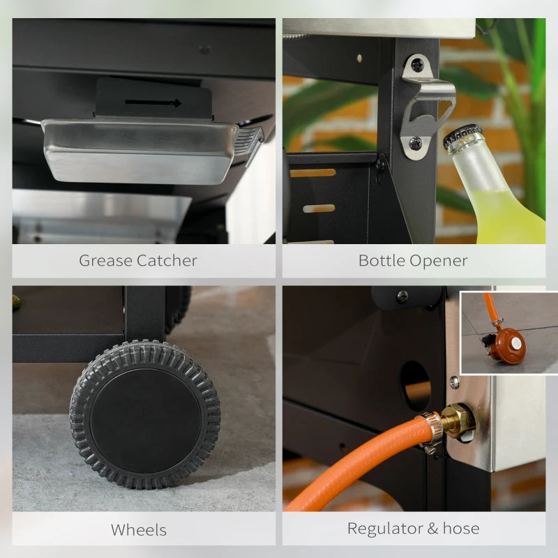 Gas BBQ 3 Burner With Side Burner