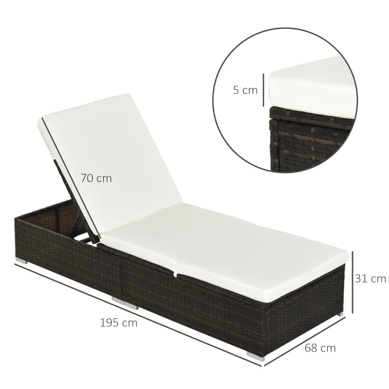 Image of a rattan sun lounger