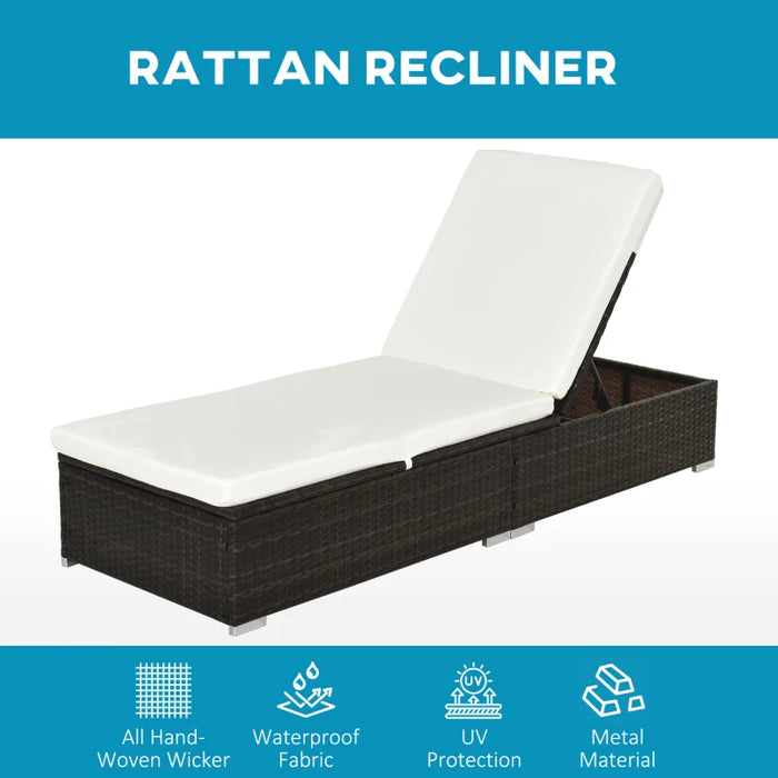 Image of a rattan sun lounger