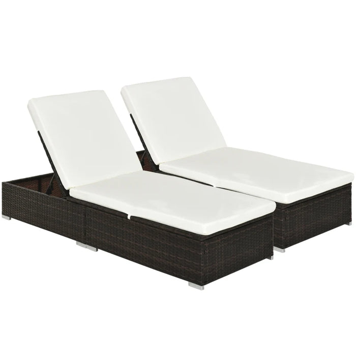 Image of a rattan sun lounger