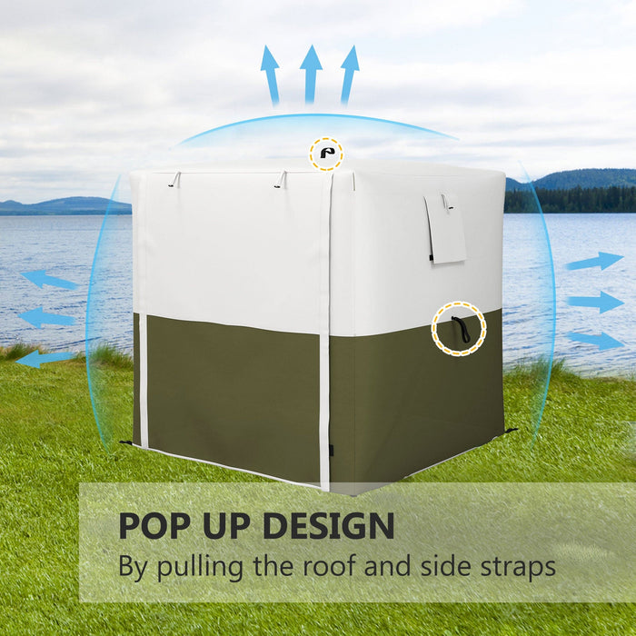 Image of an Outsunny Small Lightweight Pop Up Gazebo With Sides, 2x2m, Green