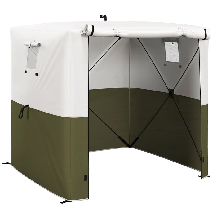 Image of an Outsunny Small Lightweight Pop Up Gazebo With Sides, 2x2m, Green