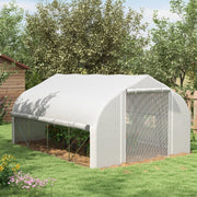 Image of a white Polytunnel greenhouse