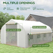 Image of a white Polytunnel greenhouse