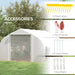 Image of a white Polytunnel greenhouse