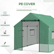 a green 3 by 2 Meter Outsunny Walk In Greenhouse