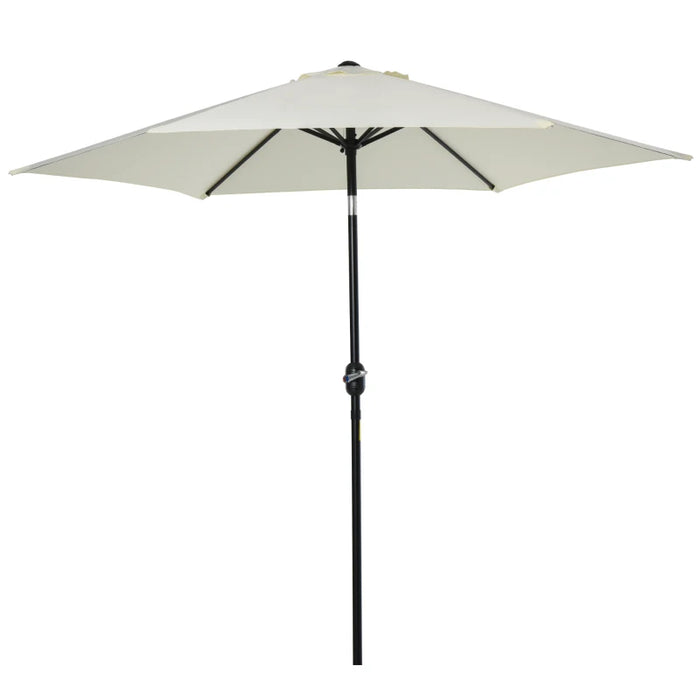 Image of a White Crank Handle Parasol