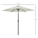 Image of a White Crank Handle Parasol