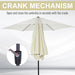 Image of a White Crank Handle Parasol