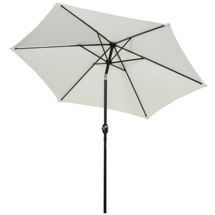 Image of a White Crank Handle Parasol