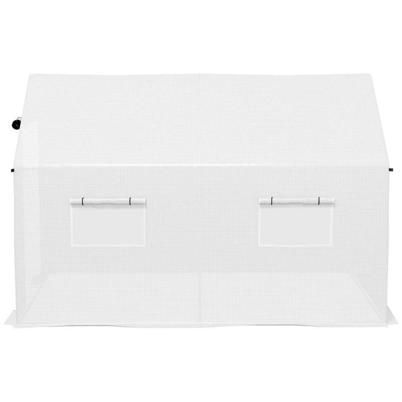 Image of a small white walk in Outsunny greenhouse 3 by 2 meters