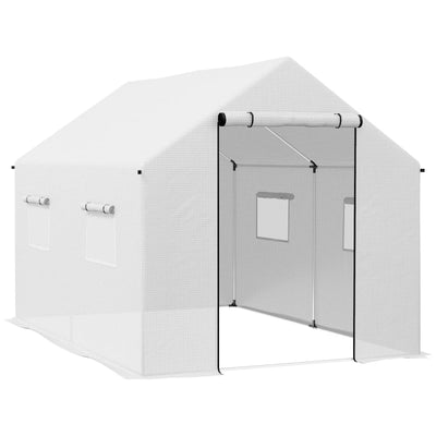 Image of a small white walk in Outsunny greenhouse 3 by 2 meters