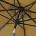 Image of a brown parasol with lights