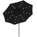 Image of a black parasol with lights