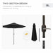 Image of a black parasol with lights