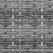Image of a set of rattan sun loungers with cushions, wheels, and arms - Grey 