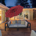 Image of a red parasol with lights