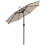 Image of a white parasol with lights
