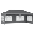 Image of an Outsunny 6x3m Pop Up Garden Tent With Sides, Grey